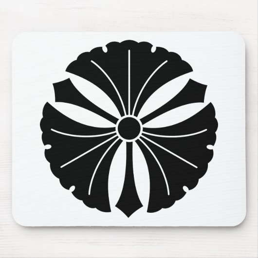 銀杏葉三本 マウスパッド (正面)