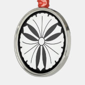 銀杏葉三本 メタルオーナメント (左)