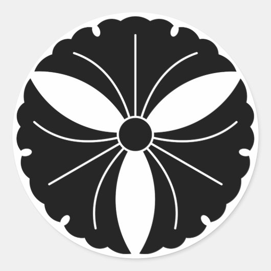 銀杏葉三 ラウンドシール (正面)