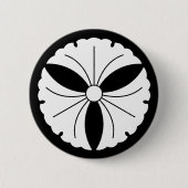 銀杏葉三 缶バッジ (正面)