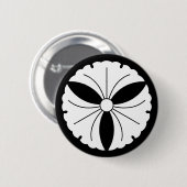 銀杏葉三 缶バッジ (正面&裏面)