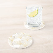 銀杏金ゴールド:豪華なリーフ配列 コースター (側面)