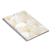 銀杏金ゴールド:豪華なリーフ配列 ノートブック (右側)