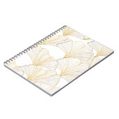 銀杏金ゴールド:豪華なリーフ配列 ノートブック (左側)