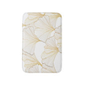 銀杏金ゴールド:豪華なリーフ配列 バスマット (正面縦)