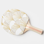 銀杏金ゴールド：豪華なリーフ配列 卓球ラケット (横)