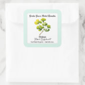 銀杏離れの角型ステッカー製品ラベル スクエアシール (バッグ)