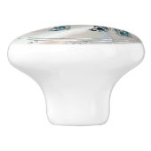 銀枠の象がアワビと真珠 セラミックノブ (側面)