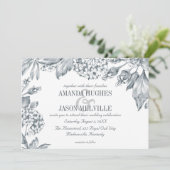 銀植物学 |フローラ結婚式招待状 招待状 (スタンド正面)
