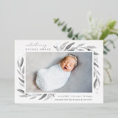 銀植物学 |ホイル誕生のお知らせ 箔招待状 (立ち正面)