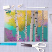 銀樺の木美しい木の切り離し紙 薄葉紙 (クラフト)