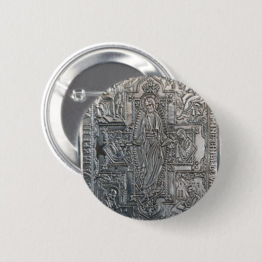 銀正正の宗教本メタルデコレーション 缶バッジ (正面&裏面)