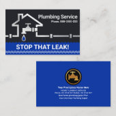 銀水管漏出型内水栓 名刺 (正面/裏面)