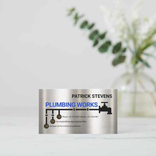 銀水配管系統 名刺 (スタンド正面)