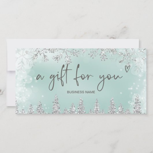 銀氷青雪松ロゴギフト券 (正面)