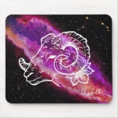 銀河おひつじ座星座ネーム＋十二星座 マウスパッド (正面)