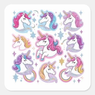 銀河おもしろい:宇宙アドベンチャーのステッカーセット スクエアシール