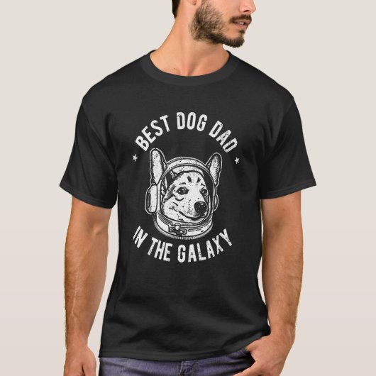 銀河で一番のコーギーお父さん Tシャツ (正面)