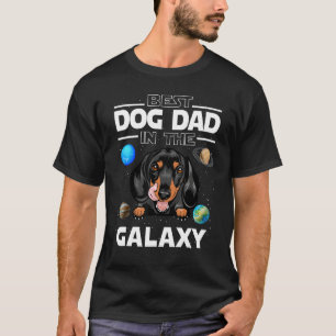 銀河で一番のドッグダッド ダックスフンド 子犬 Tシャツ