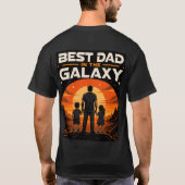銀河で一番の父 father's day Tシャツ, 遠距離用s Tシャツ (裏面)