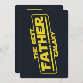 銀河で最高のパパへの父の日ギフト 招待状 (正面/裏面)