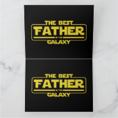 銀河で最高の父の日ギフト カード (内部)
