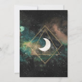 銀河と幾何学的月のお知らせを保存 セーブザデート (裏面)