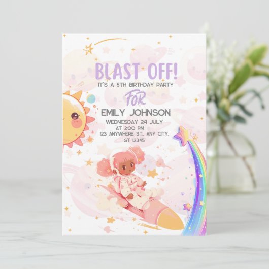 銀河のお祝い 招待状 (スタンド正面)