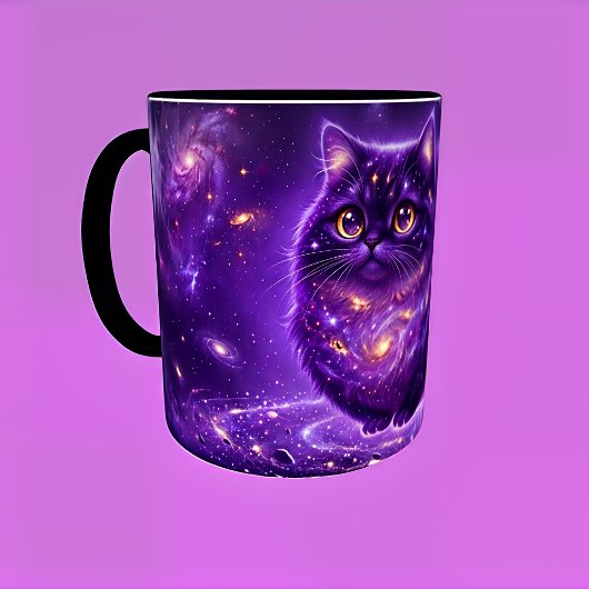 銀河のふっくら猫 マグカップ