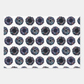 銀河のクリスマスラッピング紙セット – 天 ラッピングペーパーシート (正面3)