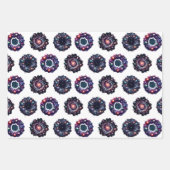 銀河のクリスマスラッピング紙セット – 天 ラッピングペーパーシート (正面)