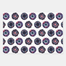 銀河のクリスマスラッピング紙セット – 天 ラッピングペーパーシート