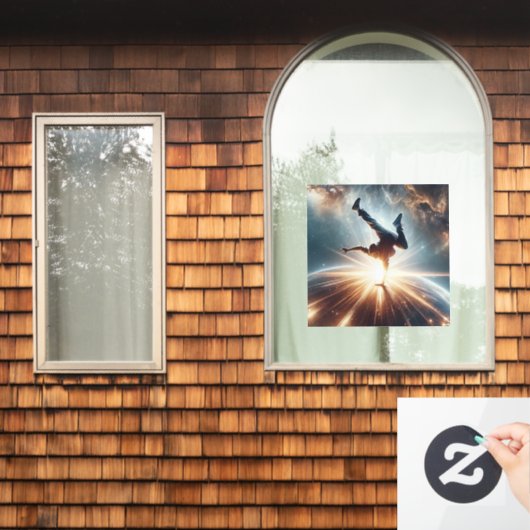 銀河のブレークダンス爆発深い宇宙 ウィンドウサイン (ホームウィンドウ)