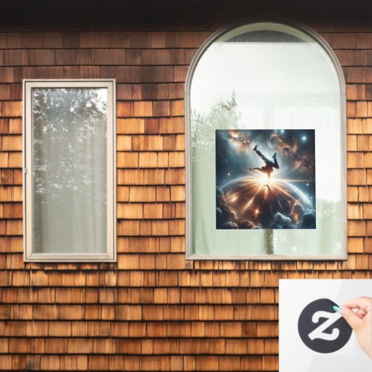 銀河のブレークダンス爆発深い宇宙 ウィンドウサイン (ホームウィンドウ)