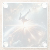 銀河のブレークダンス爆発深い宇宙 ガラスコースター (裏面)