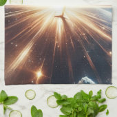 銀河のブレークダンス爆発深い宇宙 キッチンタオル (折り畳み)