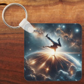 銀河のブレークダンス爆発深い宇宙 キーホルダー (正面)