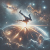 銀河のブレークダンス爆発深い宇宙 シール (正面)