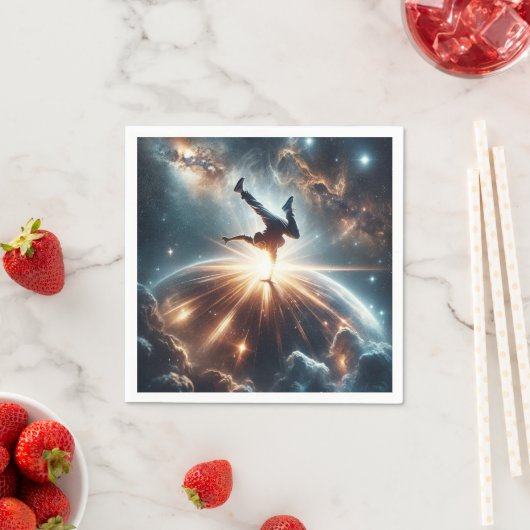 銀河のブレークダンス爆発深い宇宙 スタンダードカクテルナプキン (インサイチュ)