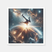 銀河のブレークダンス爆発深い宇宙 スタンダードカクテルナプキン (正面)