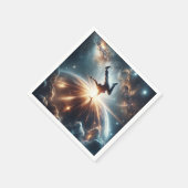 銀河のブレークダンス爆発深い宇宙 スタンダードカクテルナプキン (角)