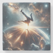 銀河のブレークダンス爆発深い宇宙 ストーンコースター (正面)