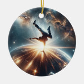 銀河のブレークダンス爆発深い宇宙 セラミックオーナメント (正面)