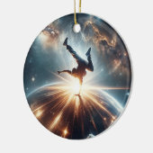 銀河のブレークダンス爆発深い宇宙 セラミックオーナメント (左)