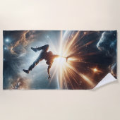 銀河のブレークダンス爆発深い宇宙 ビーチタオル (正面)