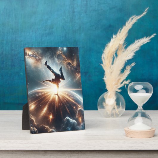 銀河のブレークダンス爆発深い宇宙 フォトプラーク (側面)