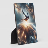 銀河のブレークダンス爆発深い宇宙 フォトプラーク (側面)