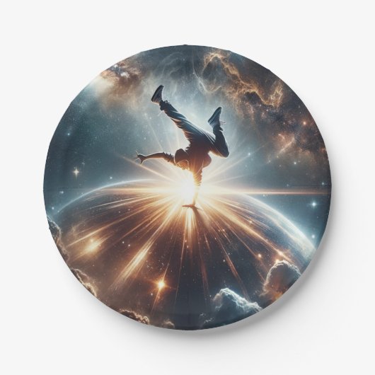 銀河のブレークダンス爆発深い宇宙 ペーパープレート (正面)