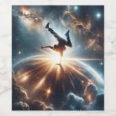 銀河のブレークダンス爆発深い宇宙 ワインラベル (シングルラベル)