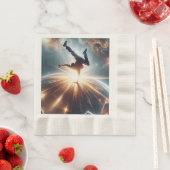 銀河のブレークダンス爆発深い宇宙 縁ありランチョンナプキン (インサイチュ)